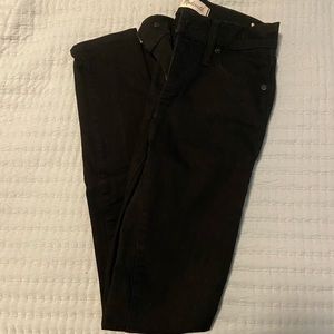 Madewell black skinny high rise jeans